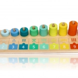 Drevená počítacia a priraďovacia doska 1–10 LELIN