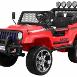 Červené detské elektrické auto Raptor Drifter s pohonom 4x4