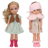 Bábika s kožušinou s efektmi 35 cm