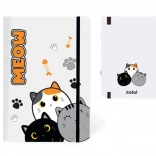 Zápisník A5 s tvrdou obálkou s mačkami 96 listov