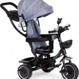 Detská trojkolka s otočným sedadlom a strieškou ECOTOYS šedá