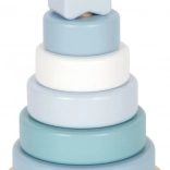 Drevená stohovacia veža Small Foot modrá