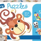 Educa baby puzzle Divoká zver 5v1 (3–5 dielikov)