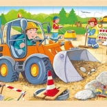 Goki drevené puzzle Stavenisko 24 dielikov