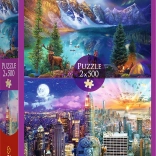 Puzzle 2x500 – výlet po Amerike TREFL