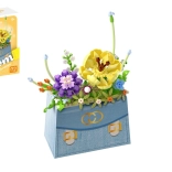 Stavebnica KOCO mini kvetina v kabelke, 223 dielikov