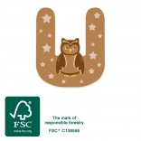 Drevené písmeno U malý foot