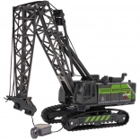 Kovový žeriav čierno‑zelený