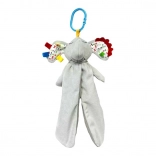 Plyšová senzorická hračka slon Miluš 25 cm