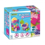 Wader veľké kocky 26 kusov ružové