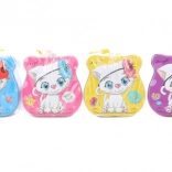 Kovová pokladnička s motívom mačičky na zámok