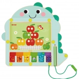Magnetická hra triedenie farieb s dinosaurom