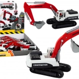 Kovové pásové rýpadlo červeno-biele