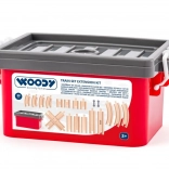 Sada drevených koľajníc v boxe – 20 ks