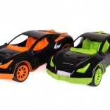 športové plastové auto 38 cm na voľnobeh, 2 farby