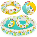 Nafukovací detský bazénik 3v1 s kruhom a loptou BESTWAY 122 cm