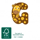 Small Foot drevené písmeno G žirafa