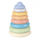 Veža z krúžkov na tyči 20 cm