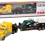 Diaľkovo ovládaný nákladný kamión s návesom 60 cm a bagrom so svetlami