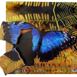 Motýľ a jeho životný cyklus - Drevené vrstvené puzzle 19 dielov
