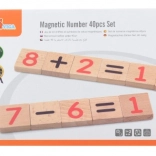 Magnetické drevené čísla 40 ks
