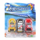 Sada policajných autíčok – mix farieb (3 ks)