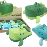 Hračka do kúpeľa naťahovací plávajúci krokodíl