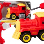 Rozoberateľná lokomotíva na diaľkové ovládanie – červená