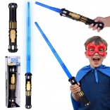 Rozkladací svetelný meč s modrou čepeľou a zvukovými efektmi