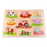 Skladačka s úchytmi Priatelia z farmy a traktor