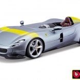 Ferrari Monza SP1 strieborná/modrá kovový model 1:24