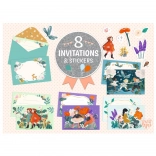 DJECO darčeková sada pozvánok Garden Friends