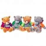 plyšový medvedík v farebnej mikine 20 cm