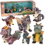 Sada figúrok rozprávkových drakov 6 ks – magické stvorenia