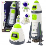 Kozmická raketa s astronautmi a vozidlom – svetelné a zvukové efekty