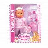 Bábika Bambolina hovoriaca ružová
