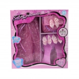 Ružový princeznovský set – suknička, črievičky a kabelka