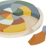 farebné drevené puzzle safari mandala small foot