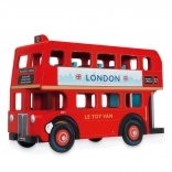 Drevený dvojposchodový autobus Le Toy Van London