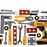 Plastová sada náradia s aku vŕtačkou a batohom