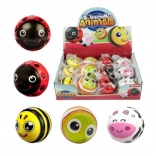 Skákacia gumová loptička zvieratko 6 cm, mix motívov