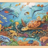 Drevené puzzle Veľký bariérový útes 96 dielikov Goki