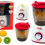 Detský mixér so svetlami a zvukmi, točiace sa čepele a 3 plastové ovocie