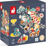 Drevené magnetky autá pre deti