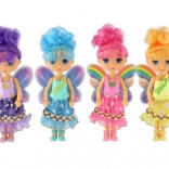 Bábika víla s krídlami 15 cm, mix farieb