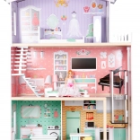 Veľký drevený domček pre bábiky s výťahom ECOTOYS