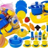 plastová kuchynka pre deti malý kuchár – sada riadu a potravín