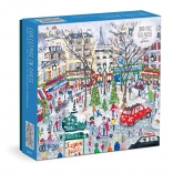 Fóliové puzzle Vianočný Paríž – Michael Storrings (Galison, 1000 dielikov)