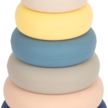 Silikónová nasadzovacia veža SMALL FOOT, 6 dielov