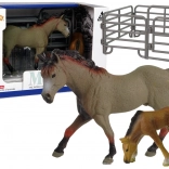 Súprava Figúrky Koňa a Žriebäťa Plemena Capricorn so Záhonom